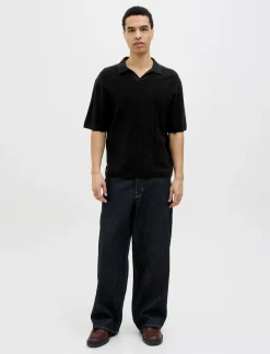 JORVARENNA KNIT SS SPLIT NECK - Kortærmede