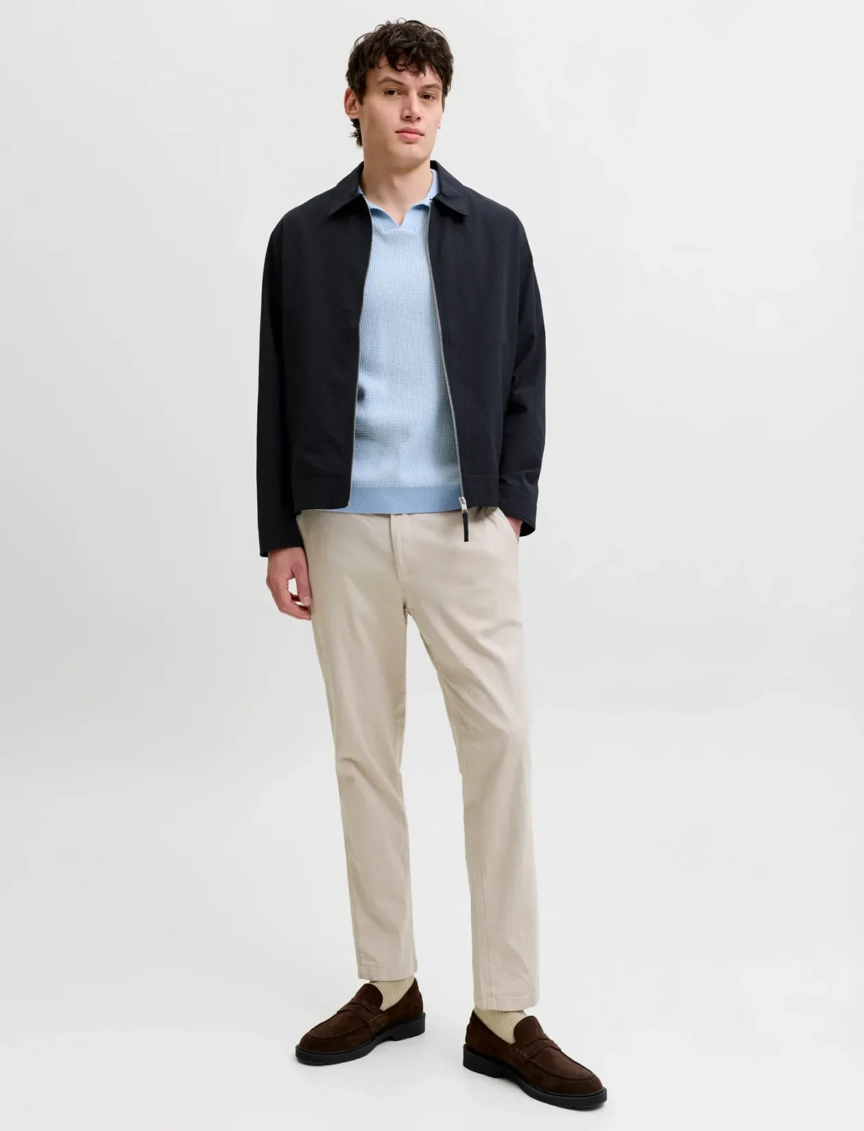 JPRBLALORENZO SEERSUCKER BLOUSON JKT - Vindjakker