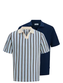 JPRBLUHARRY SS SPLIT NECK POLO SN 2PK MP - Kortærmede