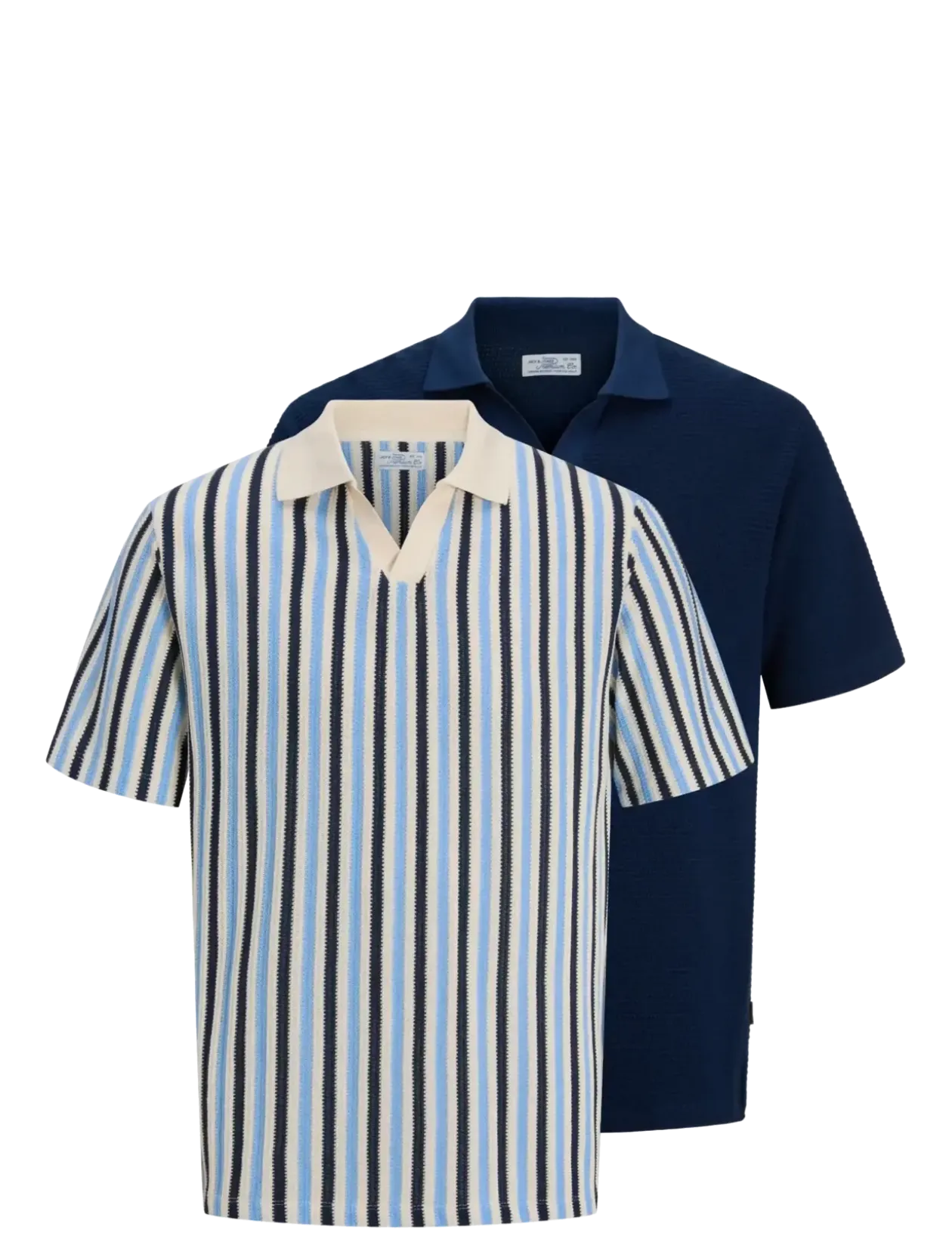 JPRBLUHARRY SS SPLIT NECK POLO SN 2PK MP - Kortærmede