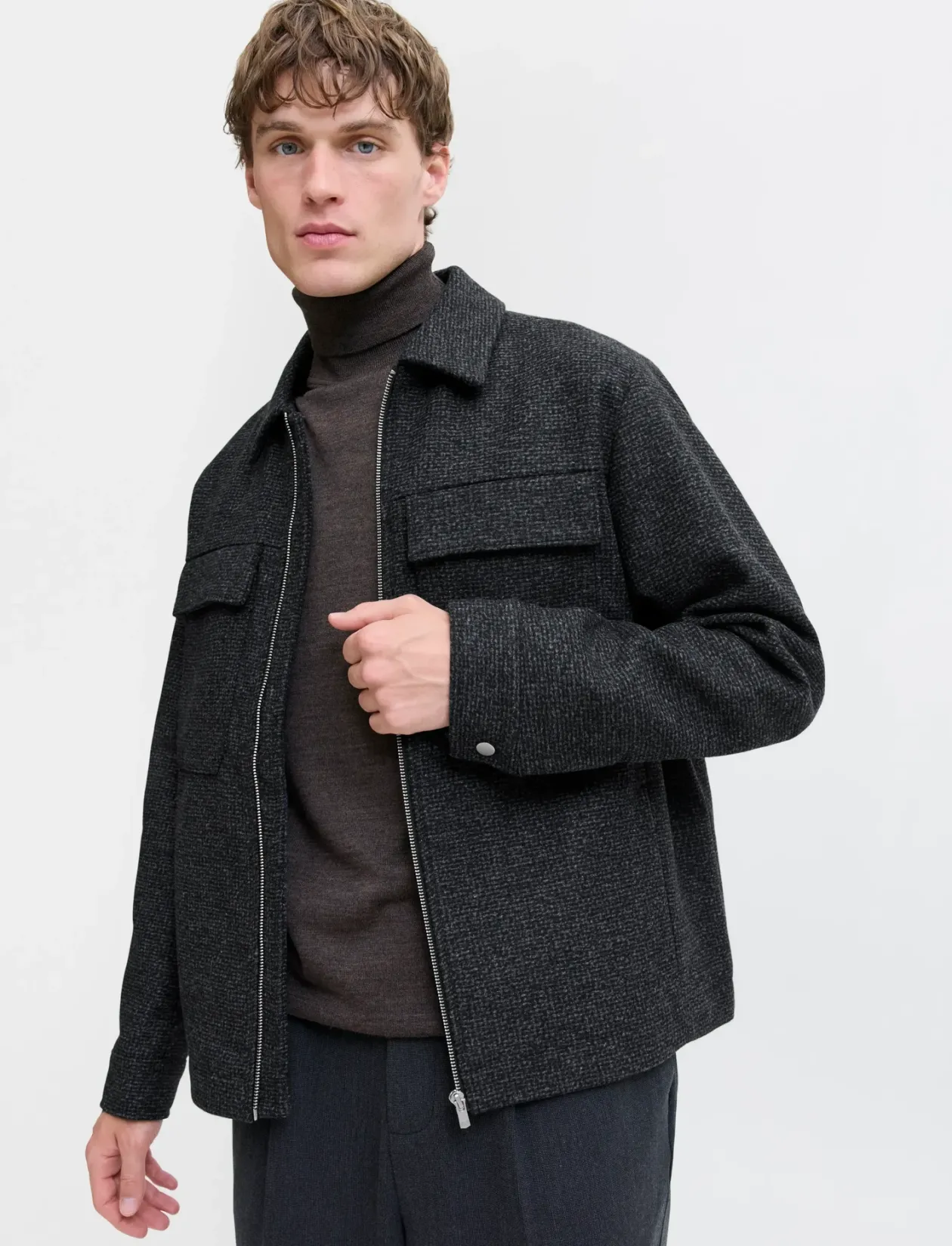 JPRCCRUSSEL WOOL BLEND JACKET SN - Uldjakker
