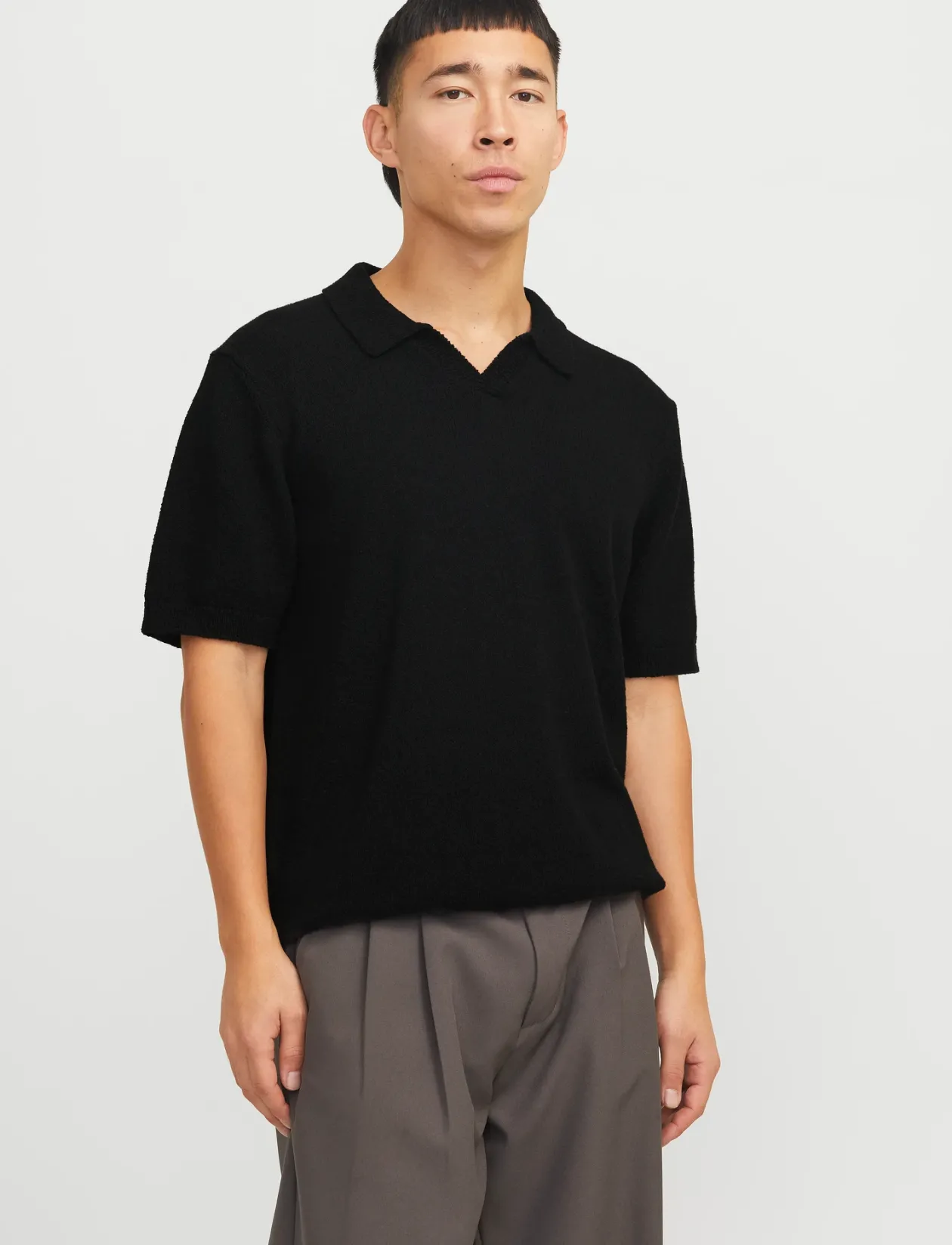 JPRCCWILDER KNIT SPLIT NECK - Kortærmede poloer