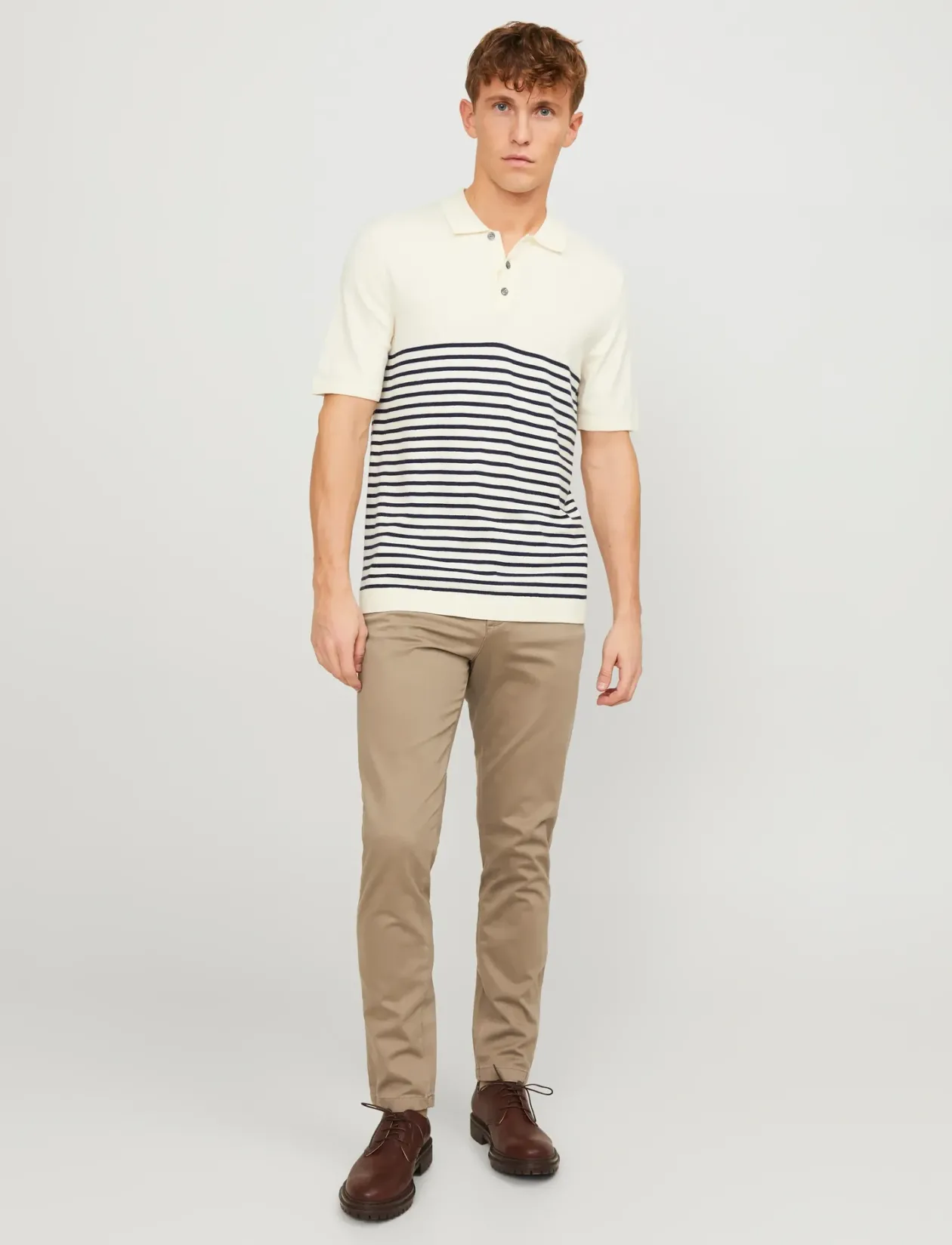JPSTMARCO BOWIE SA BEIGE NOOS - Chinos