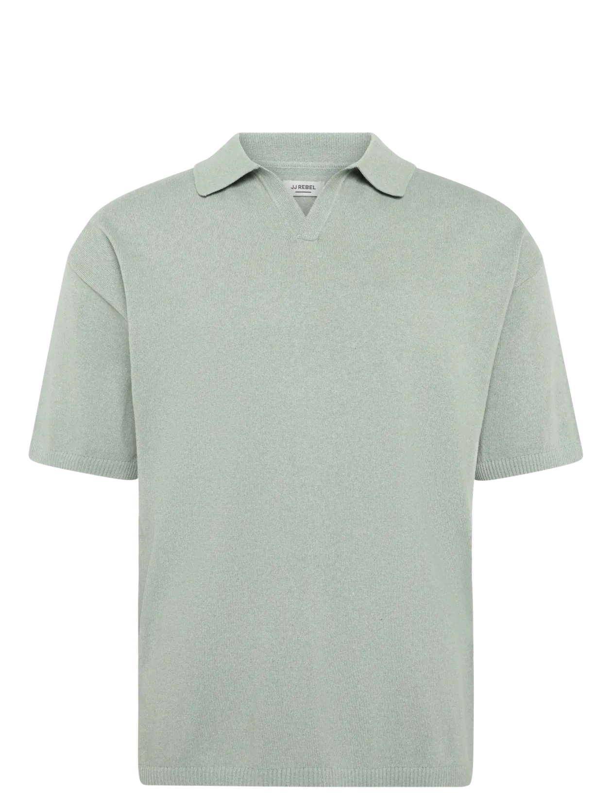 JREBCALLUM KNIT SPLIT NECK - Kortærmede poloer