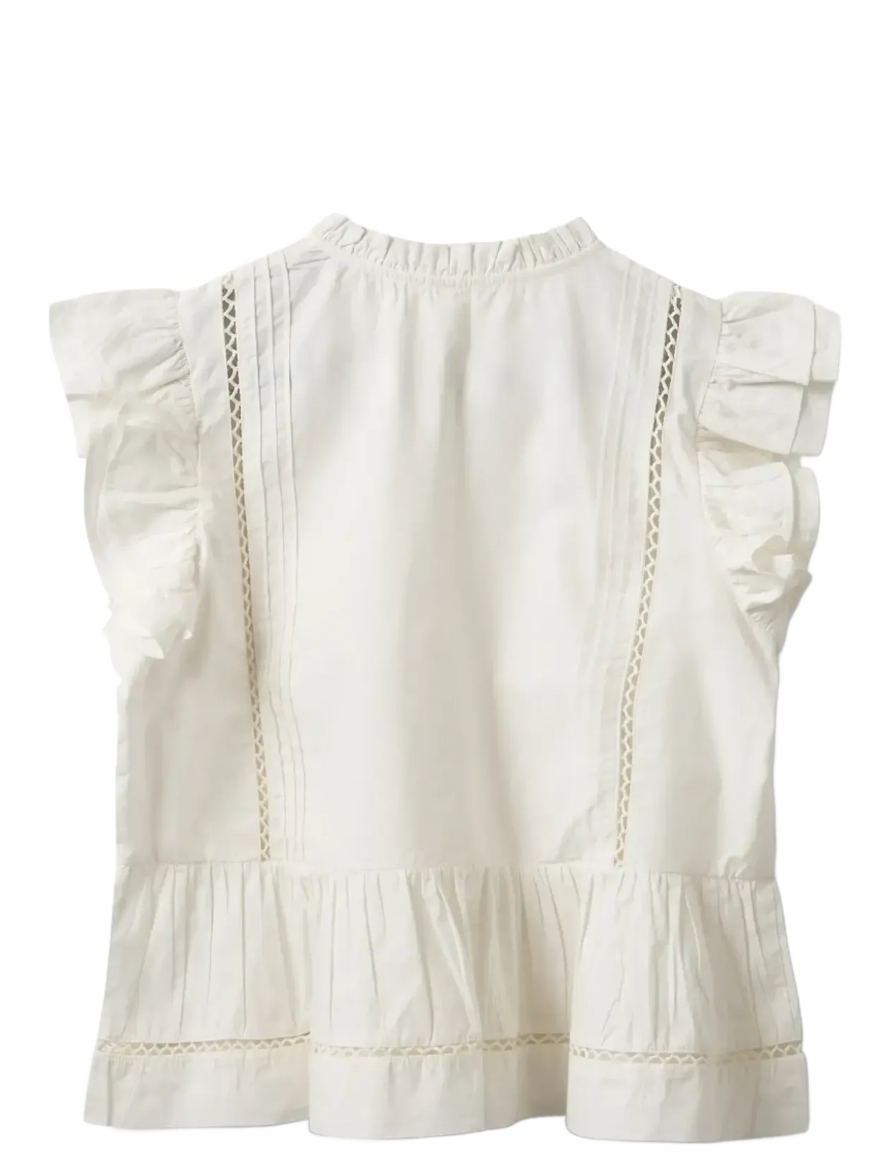 JULIENSW FRILL COTTON TOP - Ærmeløse bluser
