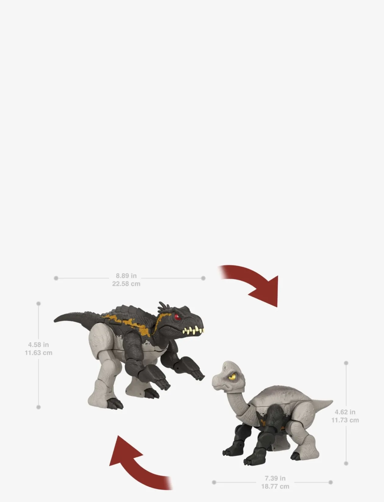 Jurassic World FIERCE CHANGERS MASSIVE STRETCH Indoraptor & Brachiosaurus - Dyr