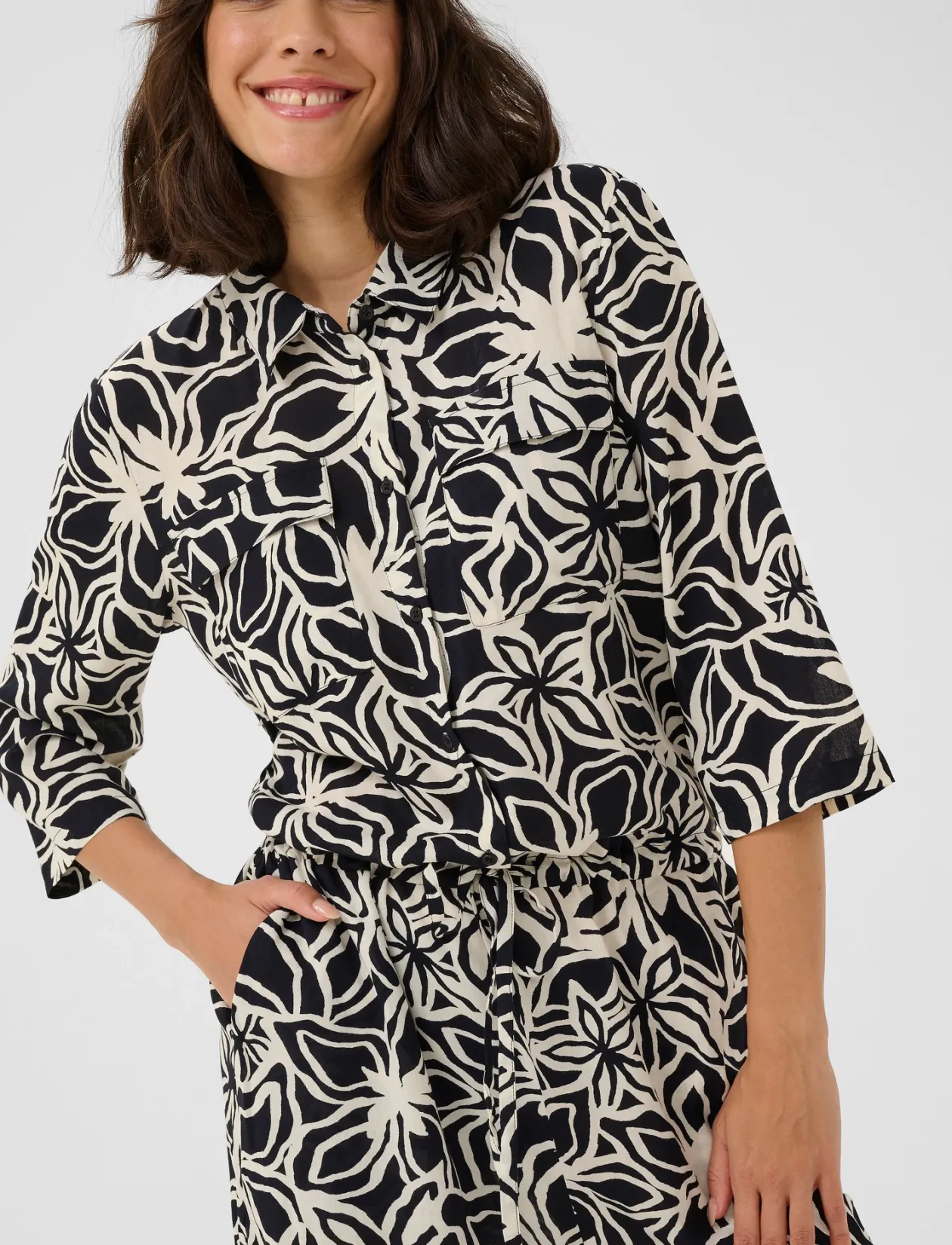 KAsanne Plain Weave Jumpsuit Printe - Buksedragter