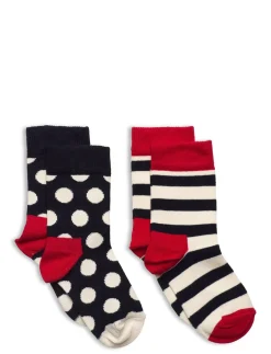 Kids 2-Pack Stripe Socks - Børn