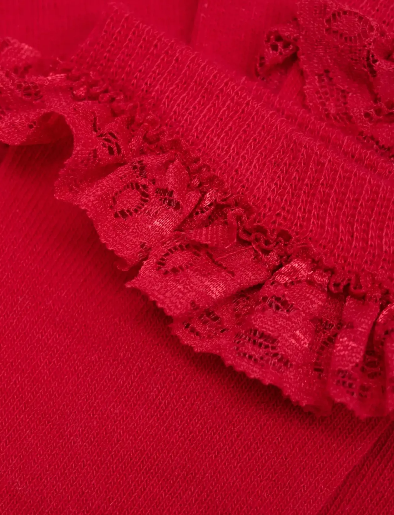 Knee Sock w. Lace - Børn
