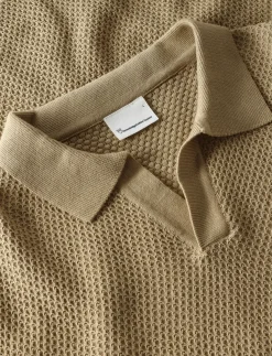 Knitted polo - Kortærmede