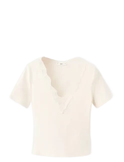 Lace trim top - T-shirts