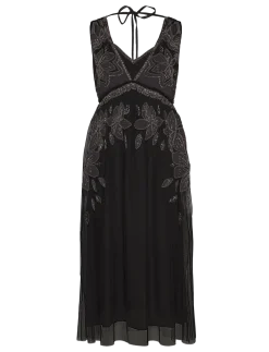 LAIA EMB DRESS - Midi kjoler
