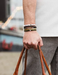 Leather/Beads Combo Bracelet - Armbånd