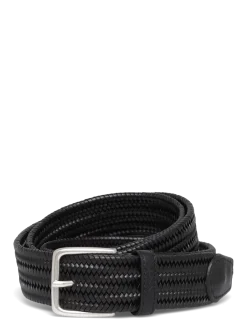 LEATHER ELASTIC BRAIDED BELT - Flettede bælter