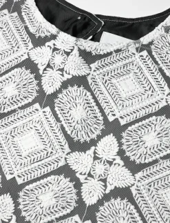 LEJSE BLOUSE WHITE EMBROIDERY - Kortærmede bluser