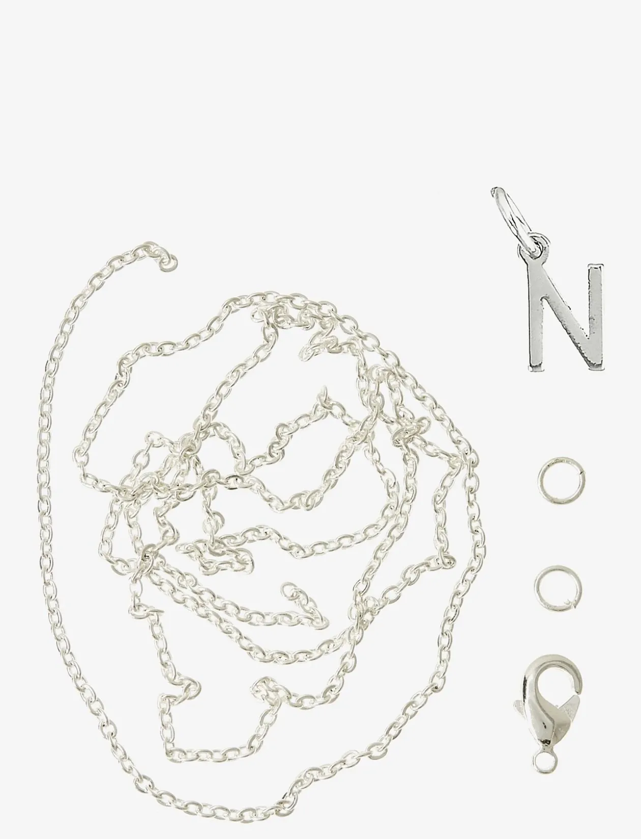 Letter N SP with o-ring, chain and clasp - Smykker & accessories