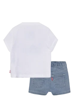 Levi's® Logo Tee and Denim Shorts 2-Piece Set - Sæt med kortærmet T-shirt