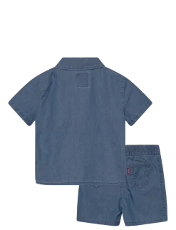 Levi's® Western Denim Shirt and Shorts 2-Piece Set - Sæt med kortærmet T-shirt