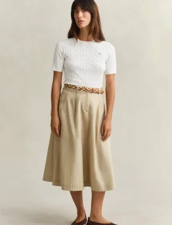 LIGHTWEIGHT PLEATED CHINO SKIRT - Culottes