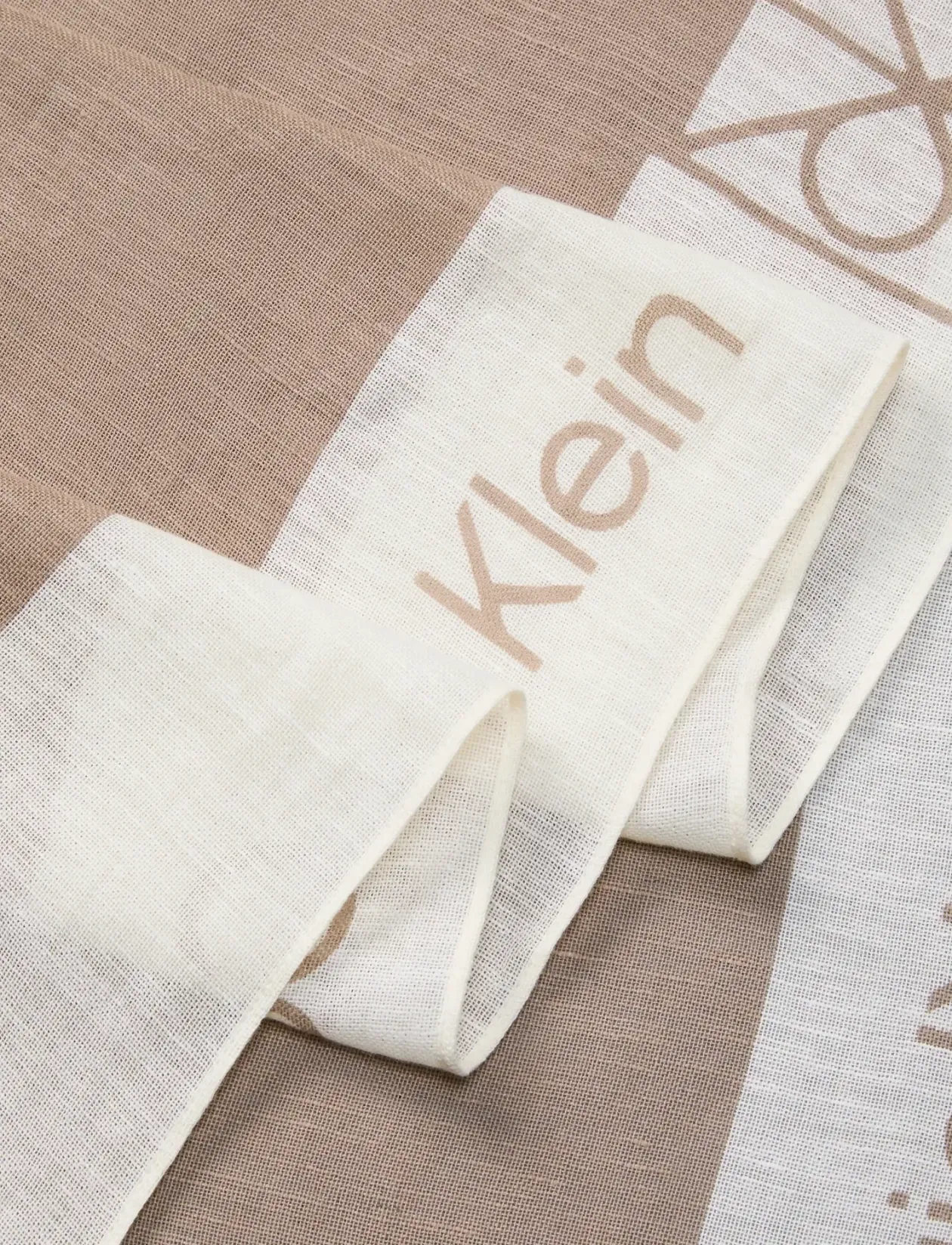 LINEN BLEND EMBLEM PAREO SCARF - Tynde tørklæder
