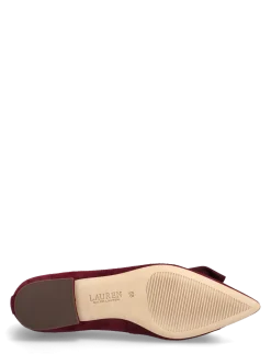 Londyn Bow-Trim Suede Ballet Flat - Ballerinaer