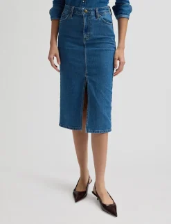 LONG SKIRT - Denimnederdele