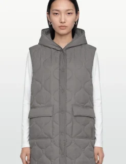 LONG VEST DARK SHADOW - Vatterede veste