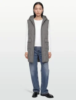 LONG VEST DARK SHADOW - Vatterede veste