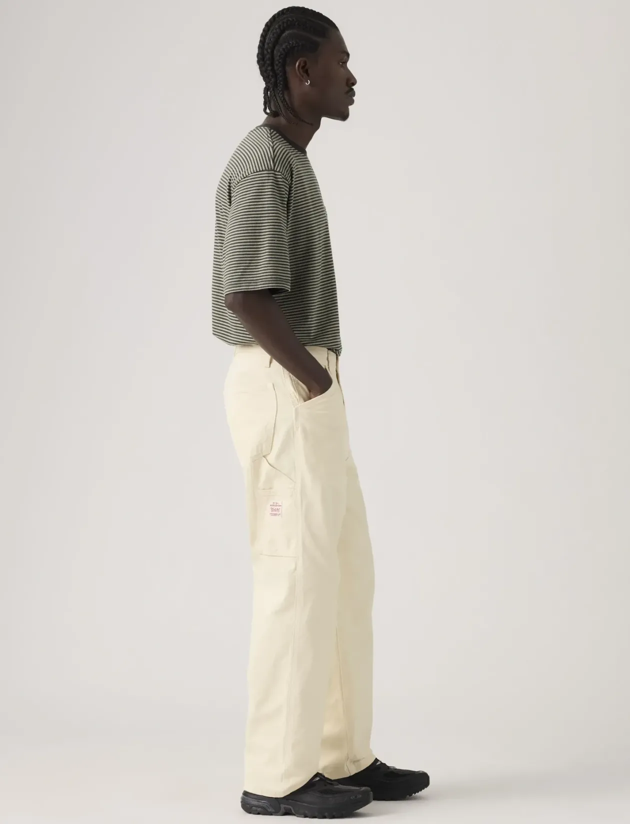 568 LOOSE STRT CARPENTER UNDYE - Relaxed jeans
