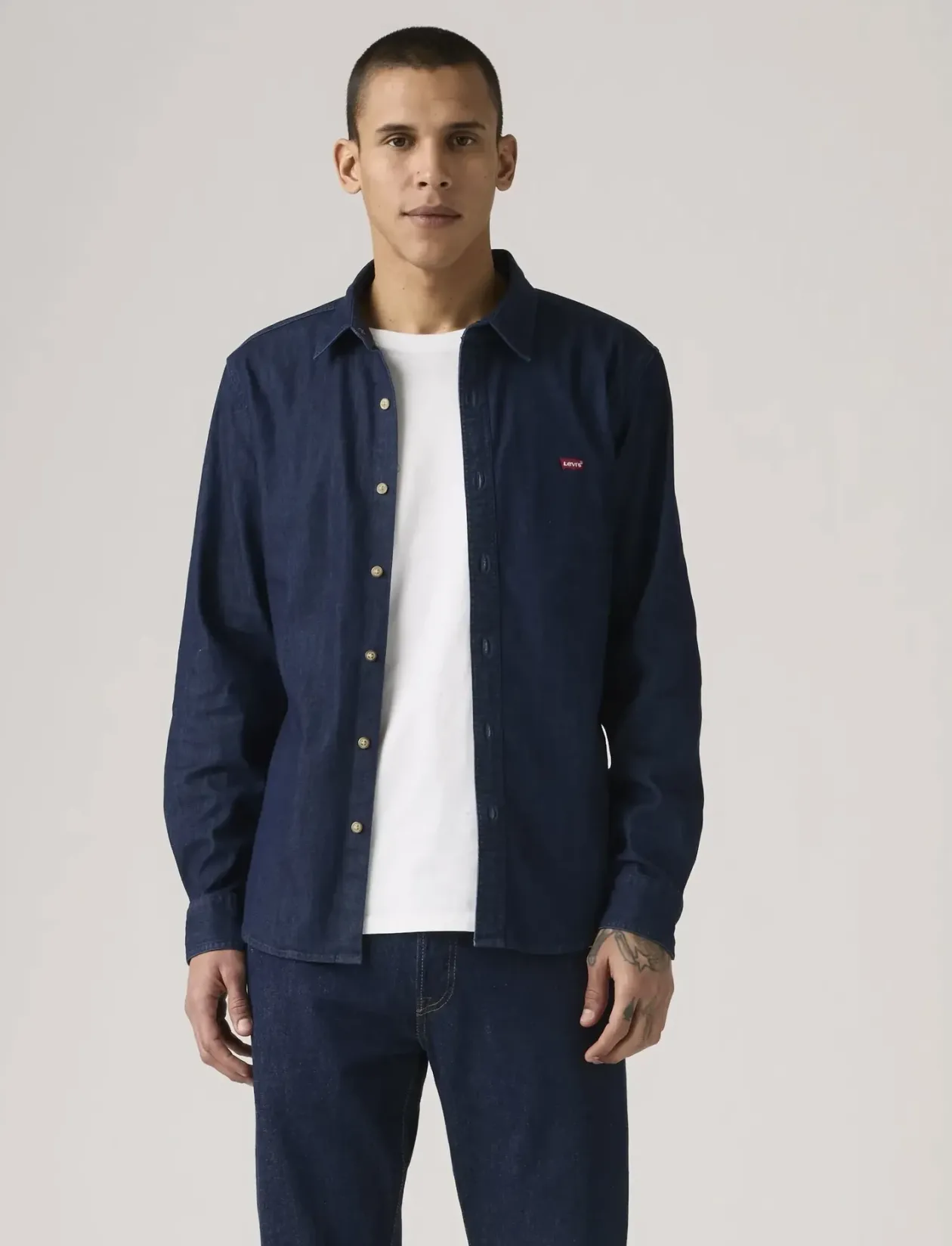LS BATTERY HM SHIRT SLIM MOOKI - Denimskjorter