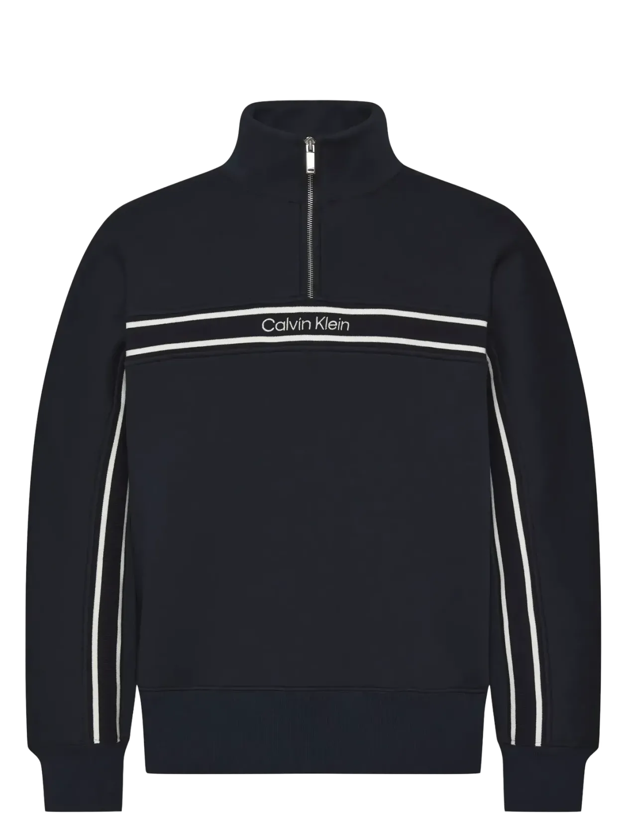 LS COTTON SPACER STRIPE RIB QTR - Sweatshirts