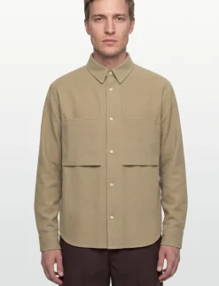 LS COTTON TWILL RELAXED OVERSHIR - Langærmede