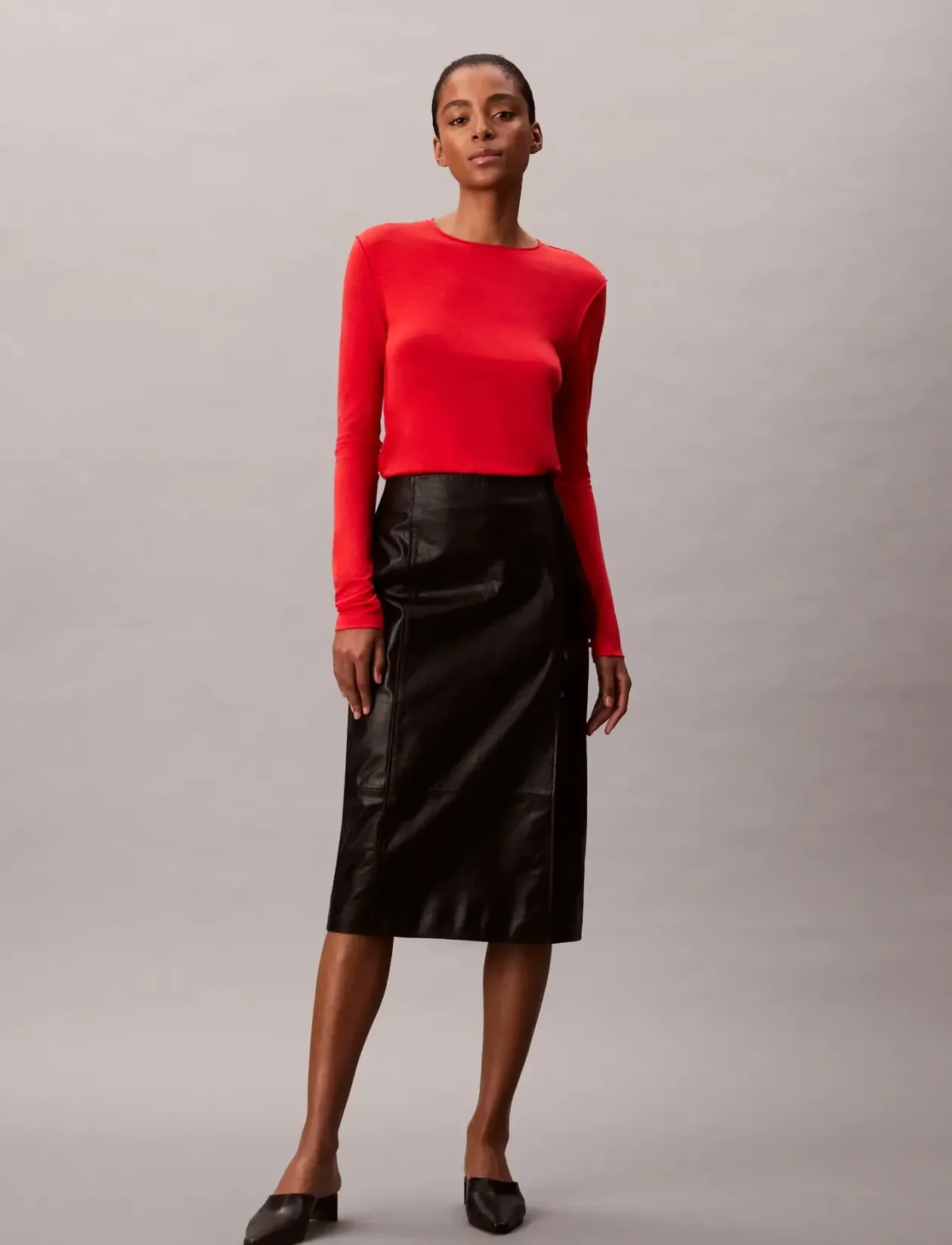 LS INSIDE OUT SHEER WOOL KNIT TO - Strik