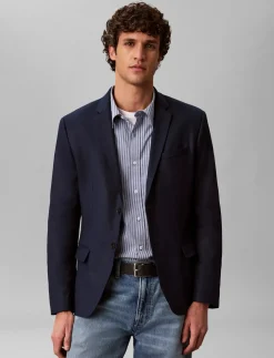 LS LINEN LYOCELL SLIM BLAZER - Enkeltradede blazere