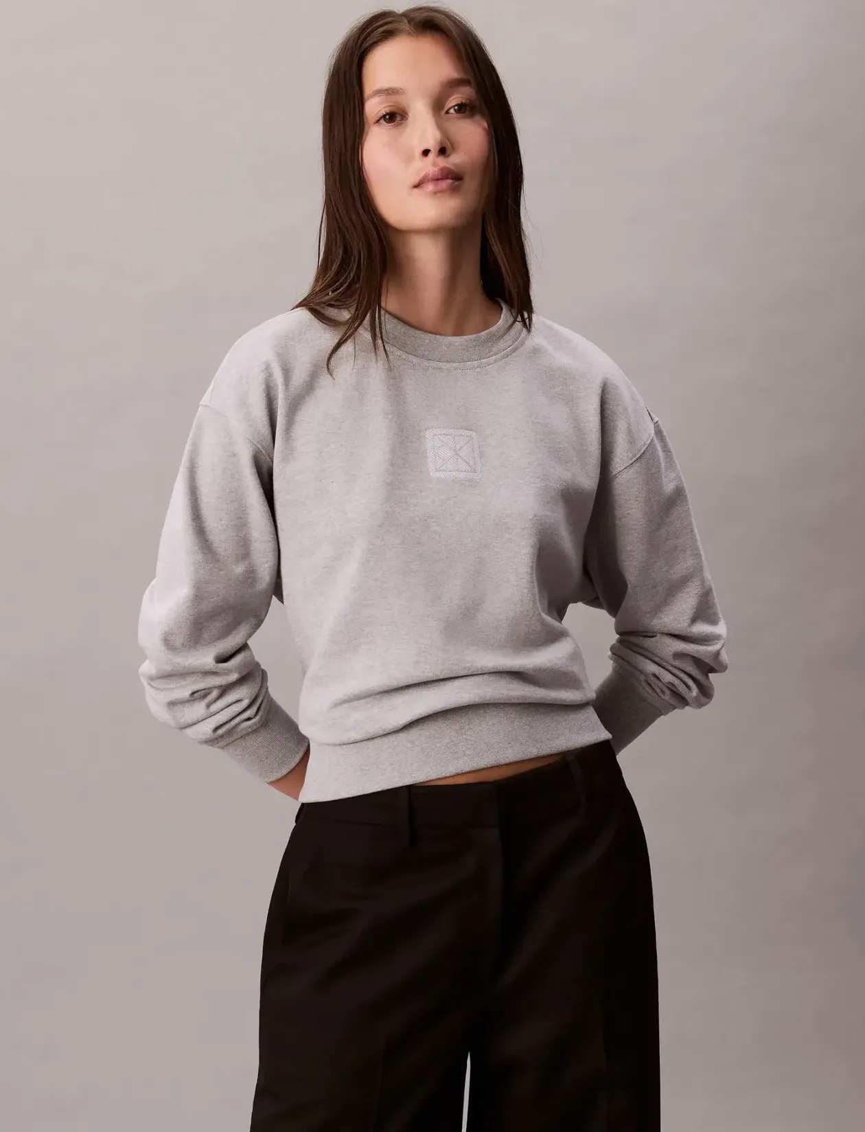 LS PREMIUM TERRY EMBLEM LOGO CRE - Sweatshirts