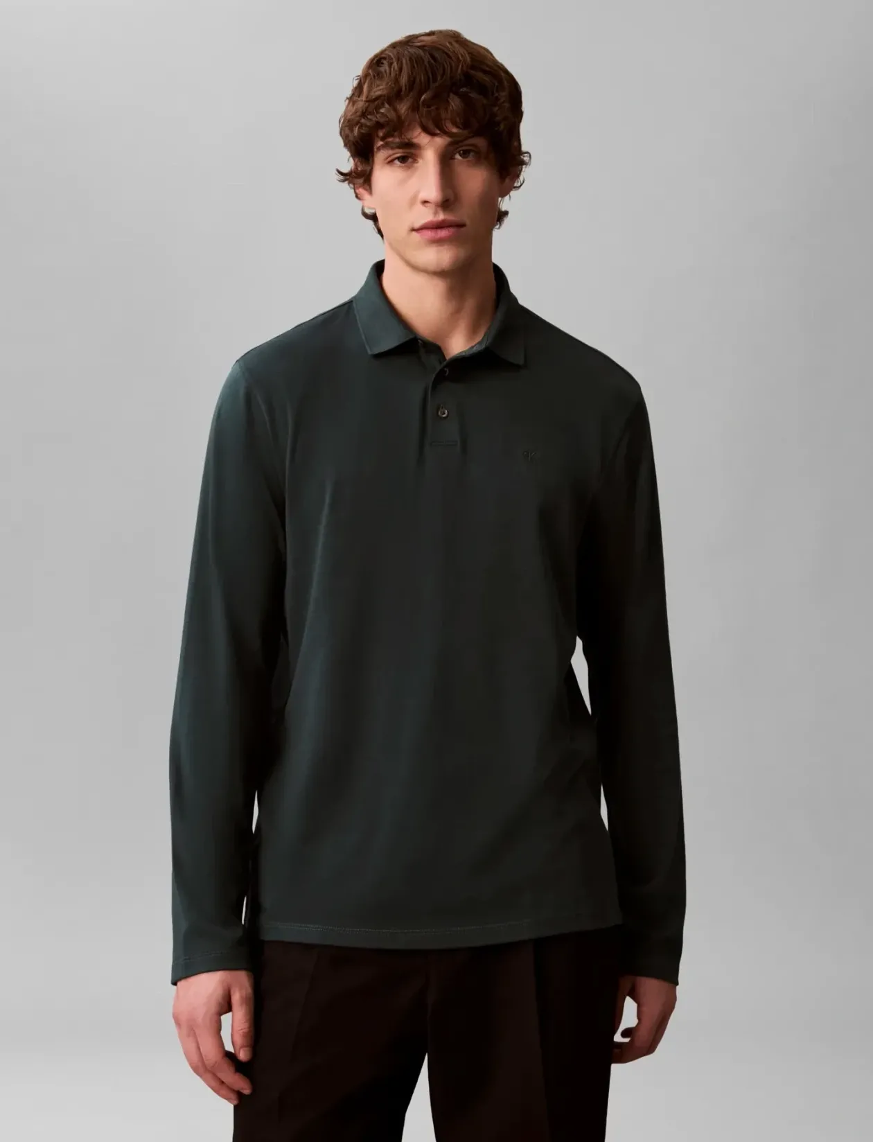 LS SUPIMA COTTON SOLID POLO - Langærmede