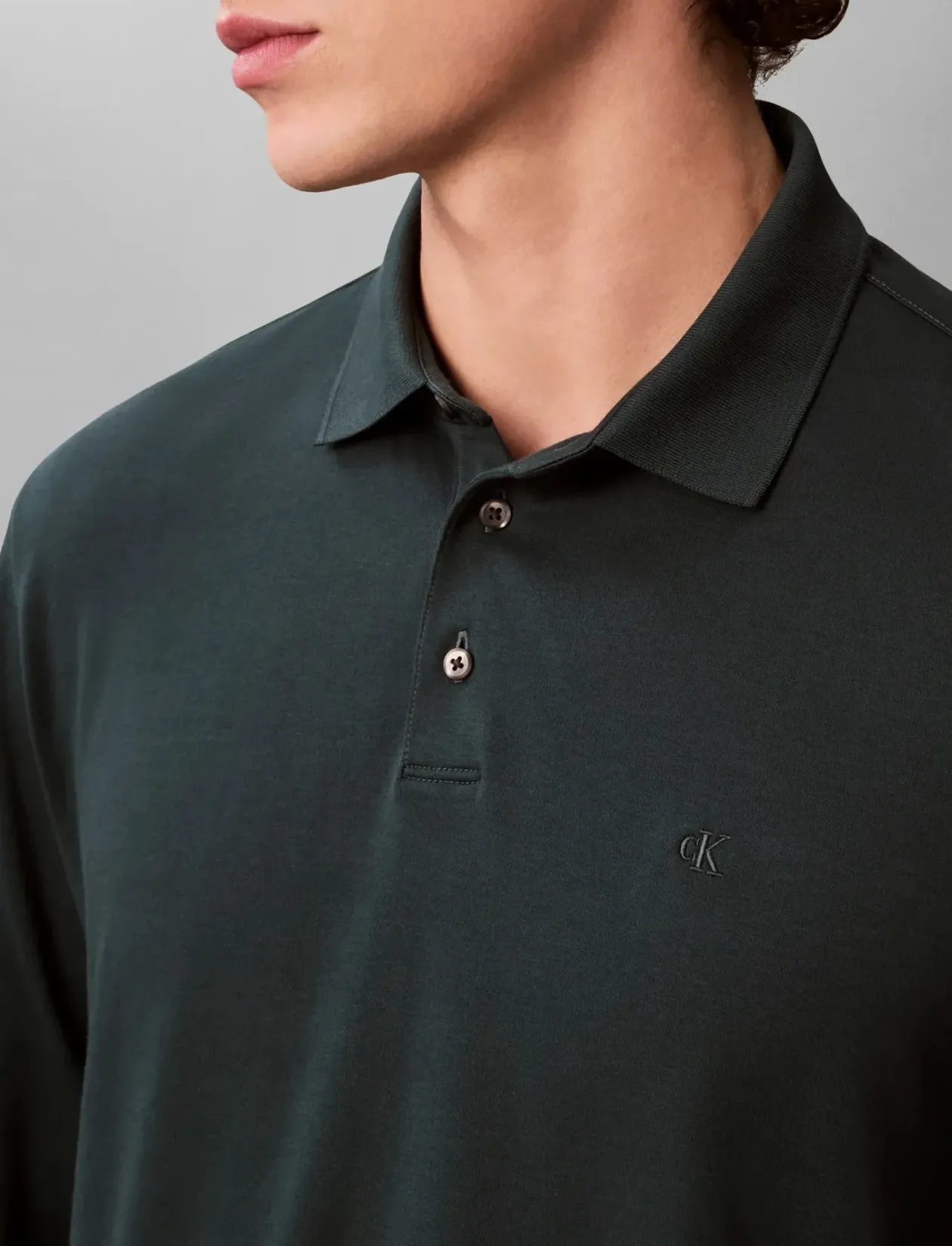 LS SUPIMA COTTON SOLID POLO - Langærmede
