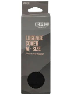Luggage Cover Medium Black - Rejse tilbehør