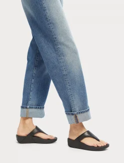 LULU LEATHER TOEPOST - Platformsandaler