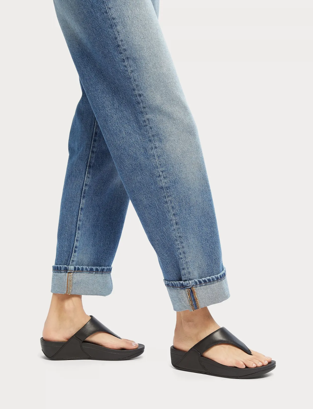 LULU LEATHER TOEPOST - Platformsandaler