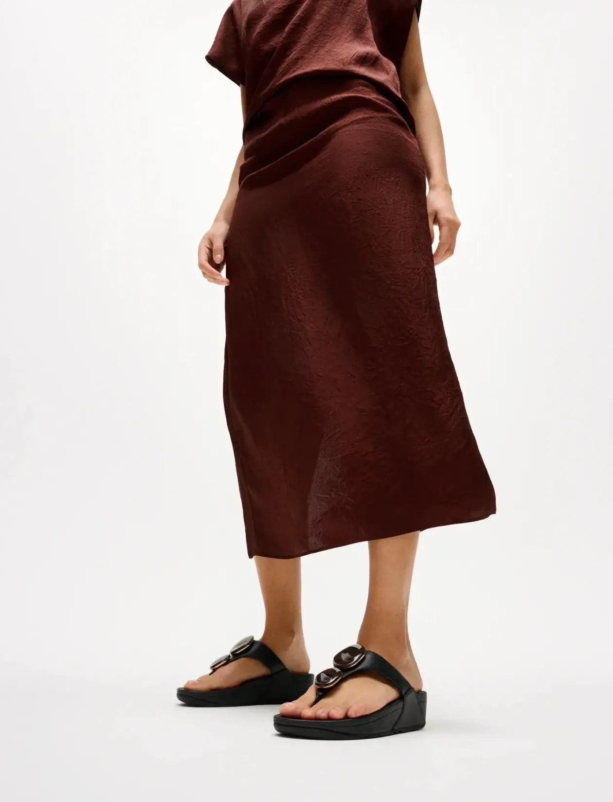 LULU MARBLED-STONE TOE-POST SANDALS - Platformsandaler