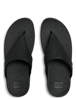 LULU SHIMMERGLITZ TOE-POST SANDALS - Platformsandaler