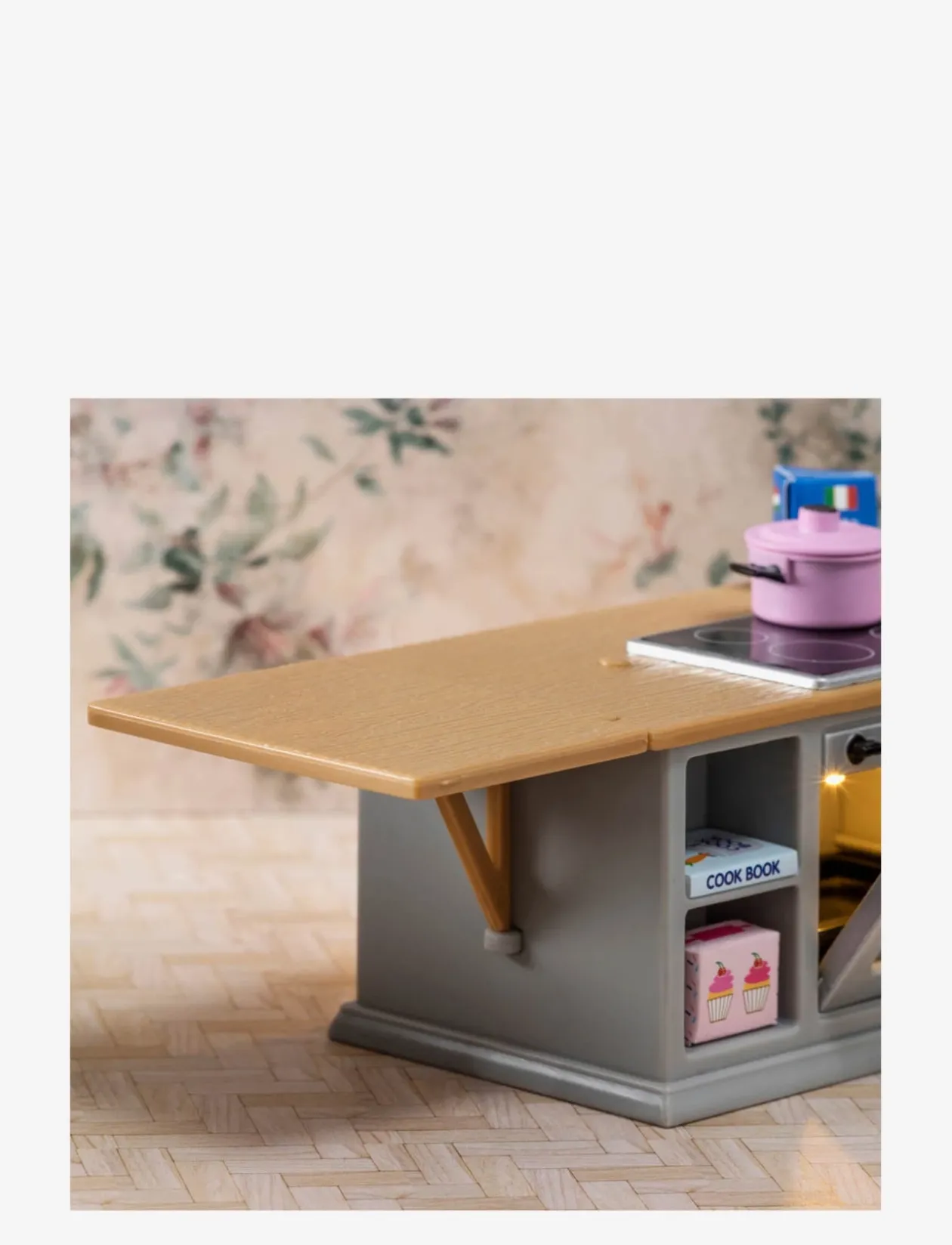 LUNDBY SPIS+KYLSKÅPSSET GRÅ - Tilbehør til dukkehuse