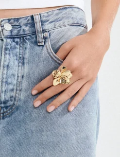 LUNITH ring gold-plated - Ringe
