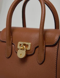 LUXE PEBBLE LTHR-TNNR SM SCHL-STL-S - Top handle tasker