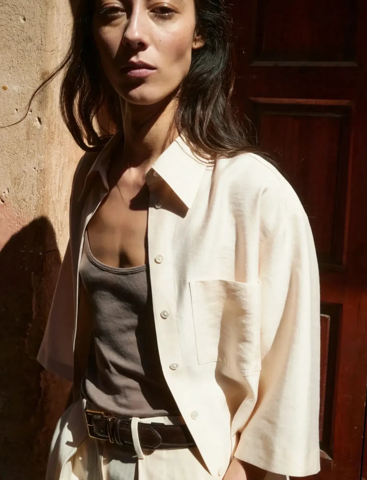 Lyocell overshirt with pocket - Overshirts