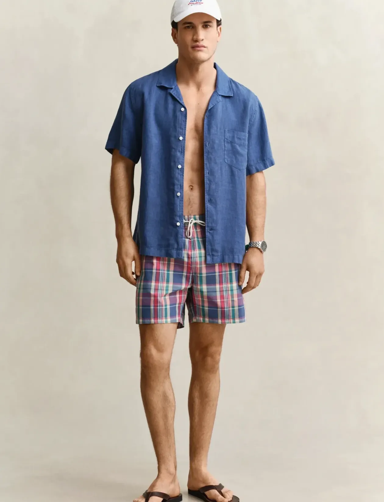 MADRAS CHECK SWIM SHORTS - Badebukser
