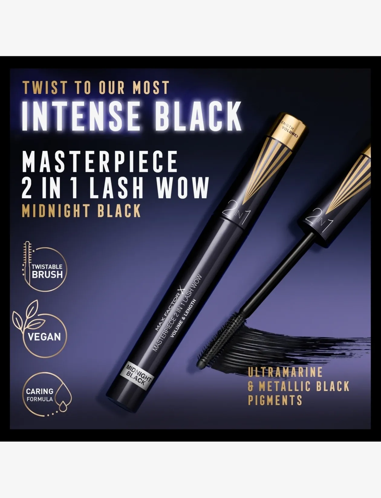 MAX FACTOR Masterpiece 2in1 Lah Wow Midnight Black - Øjne