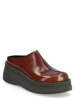 Mego Dark Brown Mules - Mules med hæle