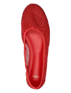 Mesh ballerina flats with bow - Ballerinaer